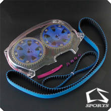 Timing Belt Cover +Cam Pulley w/ Belt For Lancer Evolution 4G63 EVO 4 5 6 7 8 2024 - buy cheap