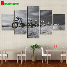 Pintura de diamantes para corrida, ciclismo, 5d completo, diy, pintura de diamantes, preto e branco, imagem de parede, decoração 3d de casa, sala de estar 2024 - compre barato