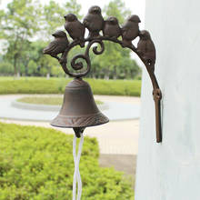 Cast Iron Rustic Vintage Bird Bell For Door Entrance Or Porch Indoor Or Outdoor Wall Decoration 2024 - buy cheap