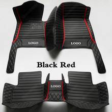 Leather Car Floor Mats for Hyundai Genesis Sonata Equus Elantra Azera I30 I40 Rohens Coupe Auto Carpet Car Accessories Black Red 2024 - buy cheap