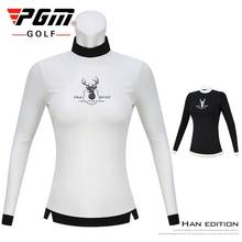 PGM Womens Long Sleeve Golf T-shirt Spring Autumn O-neck Golf Tops Ladies Outdoor Sports Team Uniform Golf Clothing D0827 2024 - buy cheap
