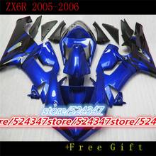 Inyección azul negro kit de carenado para NINJA ZX 6R 636 05 06 ZX-6R 05-06 ZX6R 2005 2006 ZX 6R 05 06 carenados 2024 - compra barato