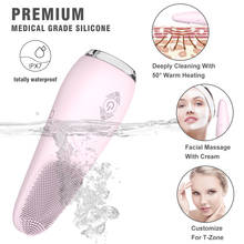 Escova elétrica de limpeza facial multifuncional única ipx7, à prova d'água, limpador de cravos, equipamentos de beleza, massageador facial sônico 2024 - compre barato