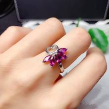 Natural And Real Garnet Ring Wedding Engagement Rings for Women 925 sterling silver Ring 2024 - buy cheap