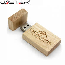 JASTER 1PCS custom logo Wooden USB Flash Drive natural wood pendrive 4GB 16GB 32GB 64GB Pen Drive Memory Stick photography gift 2024 - buy cheap