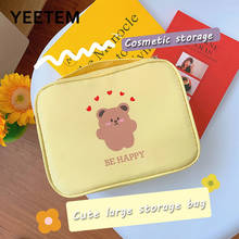 Cartoon Cute Bear And Rabbit Large Capacity Cosmetic Bag Korea Heart Creative Storage Bag Women's Portable Toiletry Bag 2024 - buy cheap