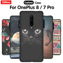EiiMoo-fundas de silicona para Oneplus 7 Pro, con estampado negro de dibujos animados, para One plus 8, 8 2024 - compra barato