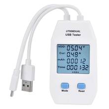 Probador USB, Detector de UNI-T LCD USB, voltímetro, amperímetro, medidor Digital de capacidad de energía (UT658 Dual) 2024 - compra barato