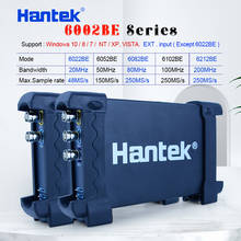 Hantek-Osciloscopio Digital 2CH 6022BE, portátil, PC, USB 2,0, almacenamiento Virtual, 20Mhz, portátil 2024 - compra barato