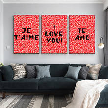 I LOVE YOU Letter Canvas Painting Modern Street Graffiti Art Posters and Prints Wall Picture for Living Room Home Decor Unframed 2024 - buy cheap