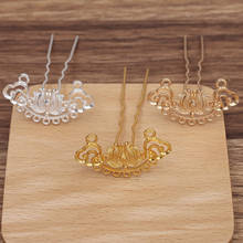 10 Pieces Metal Hair Forks Hairpins Headwear Hanging Ring Handmade Charms Diy Hair Accessories For Women 2024 - buy cheap