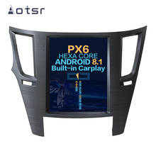 Aotsr-sistema multimídia automotivo tesla 10.4 polegadas, android 8.1, tela vertical, dvd, navegação gps, para subaru outback 2009 a 2014, carplay 2024 - compre barato