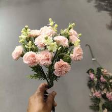 Htmeing искусственные цветы, цветы гвоздики, искусственные цветы для дома и офиса, свадебное украшение, подарок на день матери 2024 - купить недорого
