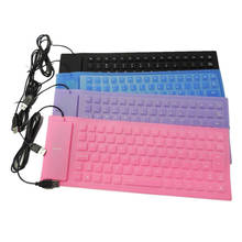 Teclado de silicona Flexible para portátil, teclado de PC plegable, impermeable, a prueba de polvo, USB, silencioso 2024 - compra barato