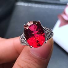 Natural Red Topaz Ring Natural Gemstone Ring S925 Sterling Silver Trendy Elegant Luxury Diana Round Women Party Gift Jewelry 2024 - buy cheap