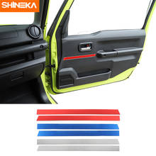 Наклейка из алюминиевого сплава SHINEKA для Suzuki Jimny, внутренняя декоративная наклейка на дверь автомобиля, аксессуары для Suzuki Jimny, 2019 + Автомобильный Стайлинг 2024 - купить недорого