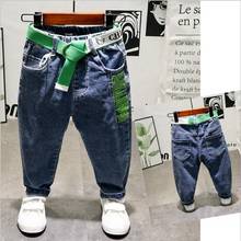 Джинсы для мальчиков джинсовые брюки детская одежда весенне-осенние прямые ковбойские брюки для мальчиков повседневные штаны для детей от 2 до 7 лет 2024 - купить недорого