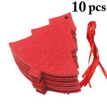 10PCS New Christmas Hanging Ornament Non-Woven Hanging Decor With Rope For Xmas Tree Felt Cloth Craft DIY Pendant 2024 - buy cheap