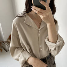 2020 Women Blouse Turn Down Collar Long Sleeve Womens Tops And Blouses Elegant OL Style Shirts Blusas Roupa Feminina Clothes 2024 - buy cheap