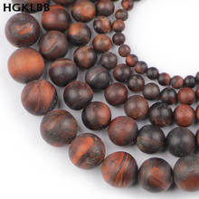 HGKLBB Natural Matte Red Tiger Eye Stone Round Loose Beads For jewelry Making DIY Bracele necklace accessores 4/6/8/10/12mm 2024 - buy cheap