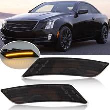 2X Car Front Amber Led Side Marker Lights for Cadillac ATS / CTS / CTS-V 2015-2019 Smoked Lens 2024 - buy cheap