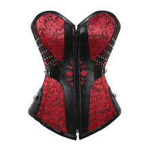 Sexy Women's Overbust Corsets and Bustiers Gothic Steampunk Retro Spiral Steel Boned Zipper Corset Lingerie Slimming Body Shaper 2024 - buy cheap