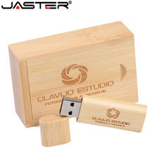 JASTER LOGO customized wooden usb flash drive with box pen drive 64gb 32gb 16gb 4gb U disk memory card pendrive personal gift 2024 - buy cheap