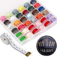 KAOBUY Multicolor Sewing Machine Plastic Bobbins with Thread for Sewing Machines Embroidery Sewing Accessories Sewing Kits 2024 - buy cheap