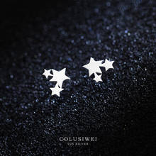 Colusiwei Genuine 925 Sterling Silver Minimalist Stackable Star Stud Earrings for Women Fashion Simple Jewelry New Mode 2020 NEW 2024 - buy cheap