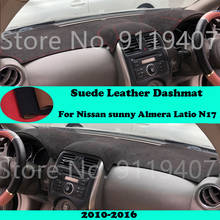 For Nissan Versa Sedan N17 Almera Sunny Latio Suede Leather Dashmat Dashboard Cover Pad Dash Mat Carpet Car-Styling Accessories 2024 - buy cheap