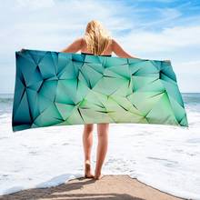 160x80cm Beach Towel for Adults Geometric Print Shower Bath Towel Absorbent Quick Dry Swim Bath Mat Beach Towel Travel Blanket 2024 - buy cheap