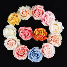 30 pçs 10cm flores artificiais rosas de seda casamento decorativo casa decoração acessórios diy broche presentes caixa de doces scrapbooking 2024 - compre barato