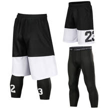 Professional Men Basketball Shorts Sets , Sport Gym Quick-Dry Tight Training Suit, Short Tights For Male Soccer Exercise Fitness 2024 - buy cheap