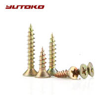 YUTOKO 100 pcs Cross head self - tapping screw dry wall nail with hard flat head wood screw fiber nail M4 M5 2024 - buy cheap