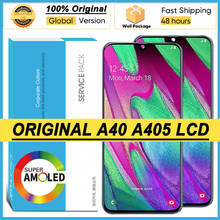 Pantalla Super AMOLED 100% Original de 5,9 pulgadas para Samsung Galaxy A40 2019 A405, piezas de reparación de digitalizador de pantalla táctil LCD completo 2024 - compra barato