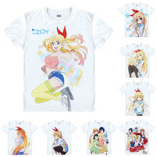 Nisekoi Raku Ichijo Chitoge T Shirt Cosplay Costumes Men's Japanese Famous Anime T-shirt Unique Gift Camisetas Masculina 2024 - buy cheap