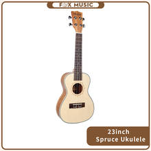 Ukulele 23 Inch Ukulele Solid Spruce Top Zebrawood Back Mahogany Ukulele 4 String Hawaii Guitar Concert Ukulele 2024 - buy cheap