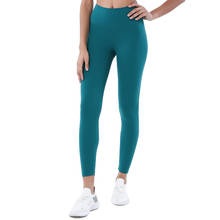 Mallas elásticas de nailon de cintura alta para mujer, pantalones de Yoga de 20 colores para Fitness, mallas de entrenamiento con bolsillo interior 2024 - compra barato