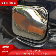 Acessórios para carro tampa abs para tanque de combustível, para toyota hilux vigo 2012 2013 2014 cabine dupla 2024 - compre barato