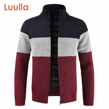 Luulla Spring Men New Casual Wool Cardigan Sweater Jumper Men Winter Fashion Striped Pockets Knit Outwear Coat Sweater Men 2024 - buy cheap