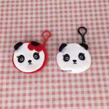 Sweet 2Colors - New Little Panda Plush Coin Purse , Mini 7cm key hook coin wallet , Pocket coin bag Pouch 2024 - buy cheap