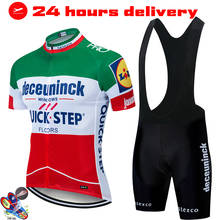 Quick Step Team Cycling Jerseys Mens Bike Wear Clothing Short Sleeve Cycling Set MTB Bike Shorts Suit Sports Maillot Culotte 2024 - buy cheap