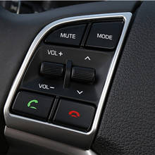 Car Steering Wheel Sequin Cover Interior Decoration Trim Hyundai Tucson 3th 2015 2016 LHD ABS Accessories 2024 - buy cheap