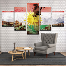 5 Piece Art Picture Kurdistan Soldier Flag HD Print Painting Poster Canvas Painting Poster Living Home Room Decoration 2024 - buy cheap