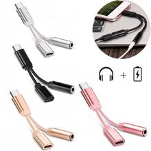 2 In1 USB Type C To 3.5mm Jack Audio Splitter Type-C Earphone Cable Charging Adapter Splitter USB-C To 3.5mm AUX Audio Cable 2024 - buy cheap