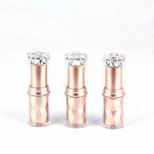 Cute 12.1mm Plastic Rose Gold  Lipstick Tube Clear Cap Lip Balm Container Cosmetic Lip Makeup Packaging Container 12/20/50pcs 2024 - buy cheap