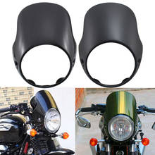 Cobertura para máscara de carenagem de farol de motocicleta, para triumph bonnevil t100 t120 se thrudock 900 scrambler monster 7 ", peças de faróis 2024 - compre barato