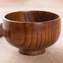 Wooden Bowl Japanese Style Wood Rice Soup Bowl Salad Bowl Food Container Large Small Bowl for Kids Tableware Wooden Utensils 2024 - buy cheap