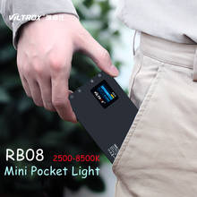 Viltrox-miniluz LED RB08 para vídeo, Panel de iluminación de cámara portátil, 2500 ~ 8500K, lámpara de relleno bicolor para estudio de maquillaje, Vlog, TikTok 2024 - compra barato