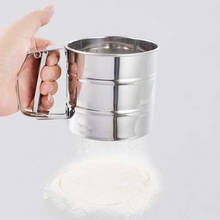 1Pc Stainless Steel Mesh Flour Sifter Mechanical Baking Icing Sugar Shaker Sieve Drop Shipping 2024 - buy cheap